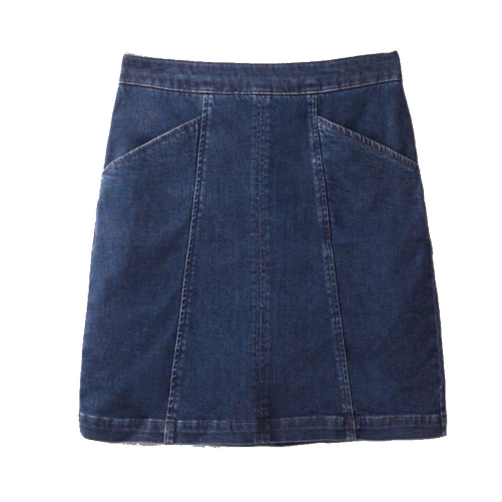 Boden Denim Daisy Chino Skirt Size 8R Pockets!